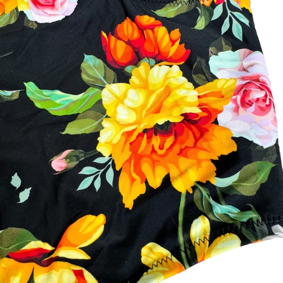 Cupshe Sweet Floral High Waisted Bikini Bottom M - Picture 7 of 8